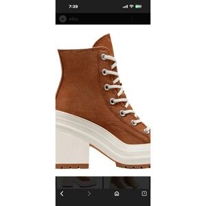 CONVERSE Chuck 70 De Luxe Heel Size 8 Boots Shoes A05253C Tawny Owl Egret NEW
